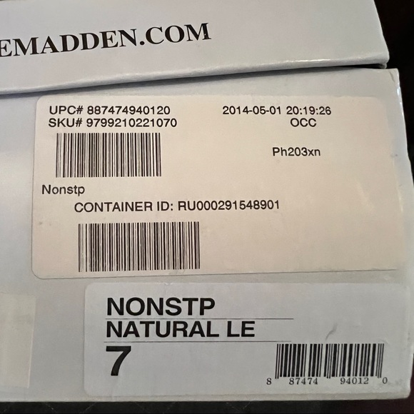 Steve MaddenNONSTP Natural peep toe block heel sandals SZ 7 - Picture 5 of 11